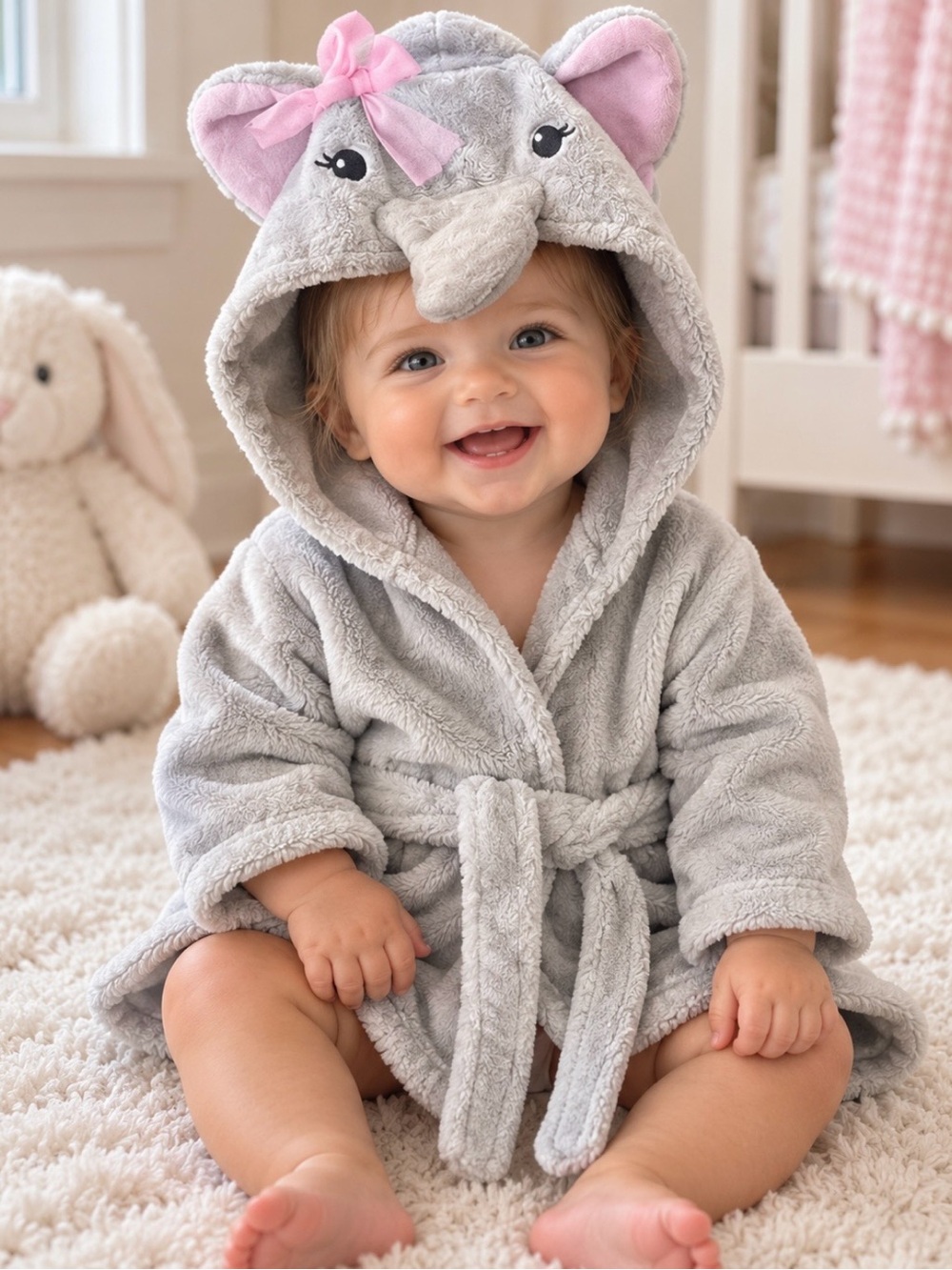 HB Baby Blossom Elephant Plush Robe